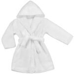 Albornoz en tela de rizo con ribete azul, rosa y blanco - Imagen 2