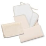 Cambiador rosa, beige, azul y blanco con cinta de raso - Imagen 4