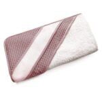 Capa de baño nido abeja malva y azul