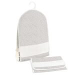 Conjunto pañalera y bolsa pañales estrellas grises